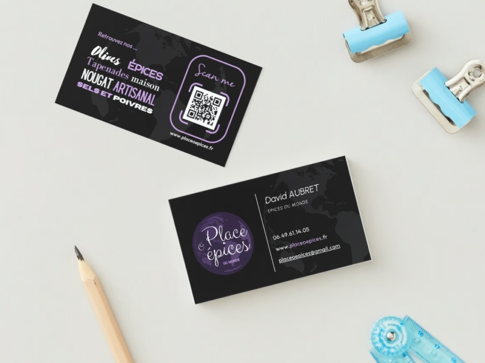 Carte de visite place o épices