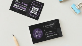 Carte de visite place o épices