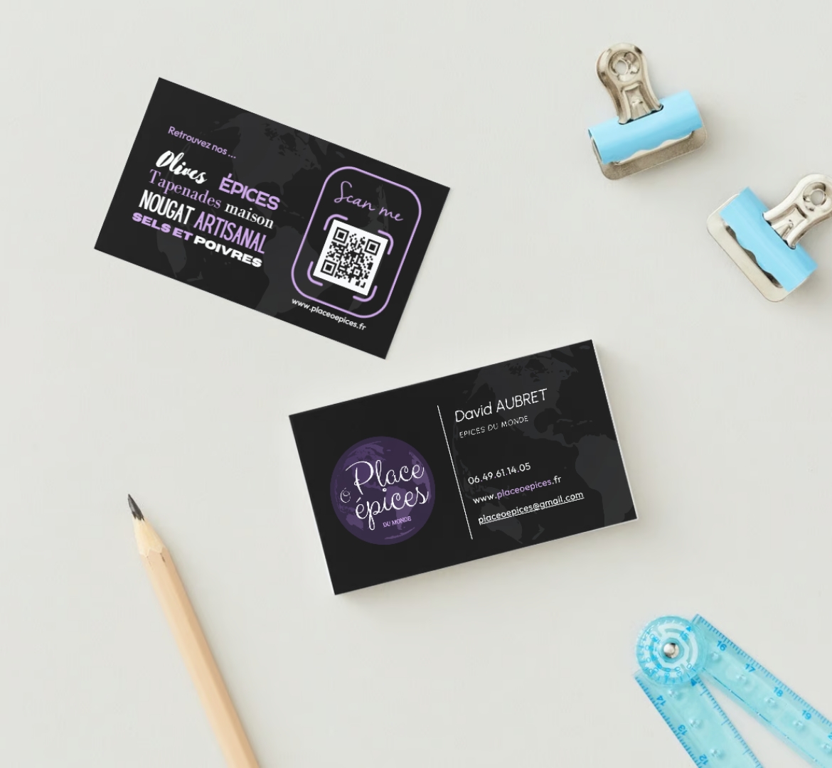 Carte de visite place o épices